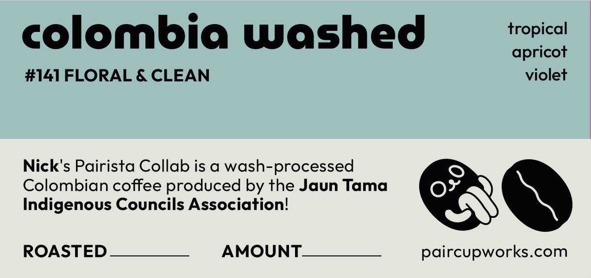 #141 Washed Process Coffee Beans from Colombia