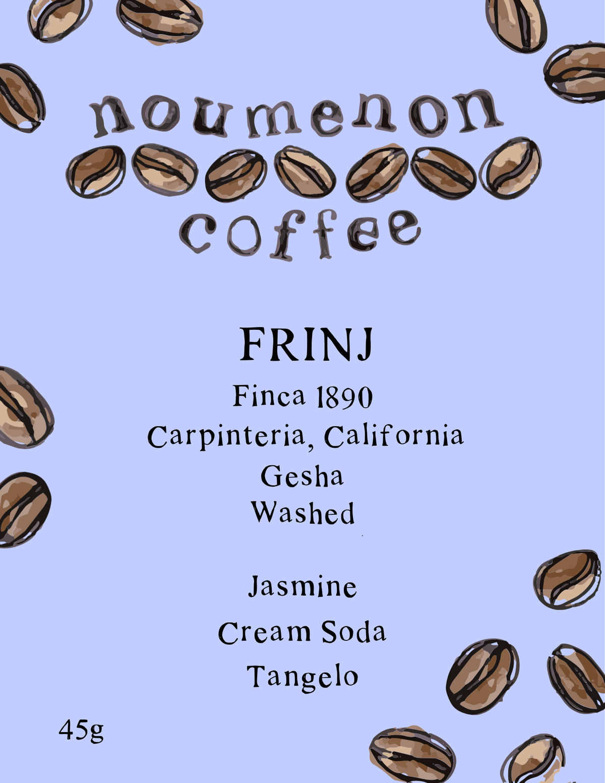 California - FRINJ Finca 1890 Gesha - Washed Process