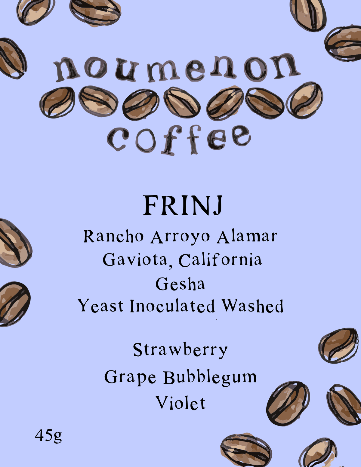 California - FRINJ Rancho Arroyo Alamar Gesha - Yeast Inoculated Washed Process