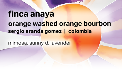 Sergio Aranda Gomez Finca Anaya - Orange Washed Orange Bourbon - Colombia