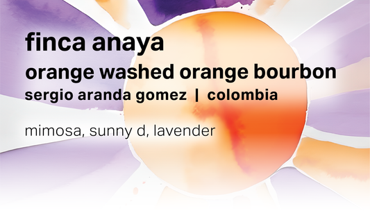 Sergio Aranda Gomez Finca Anaya - Orange Washed Orange Bourbon - Colombia