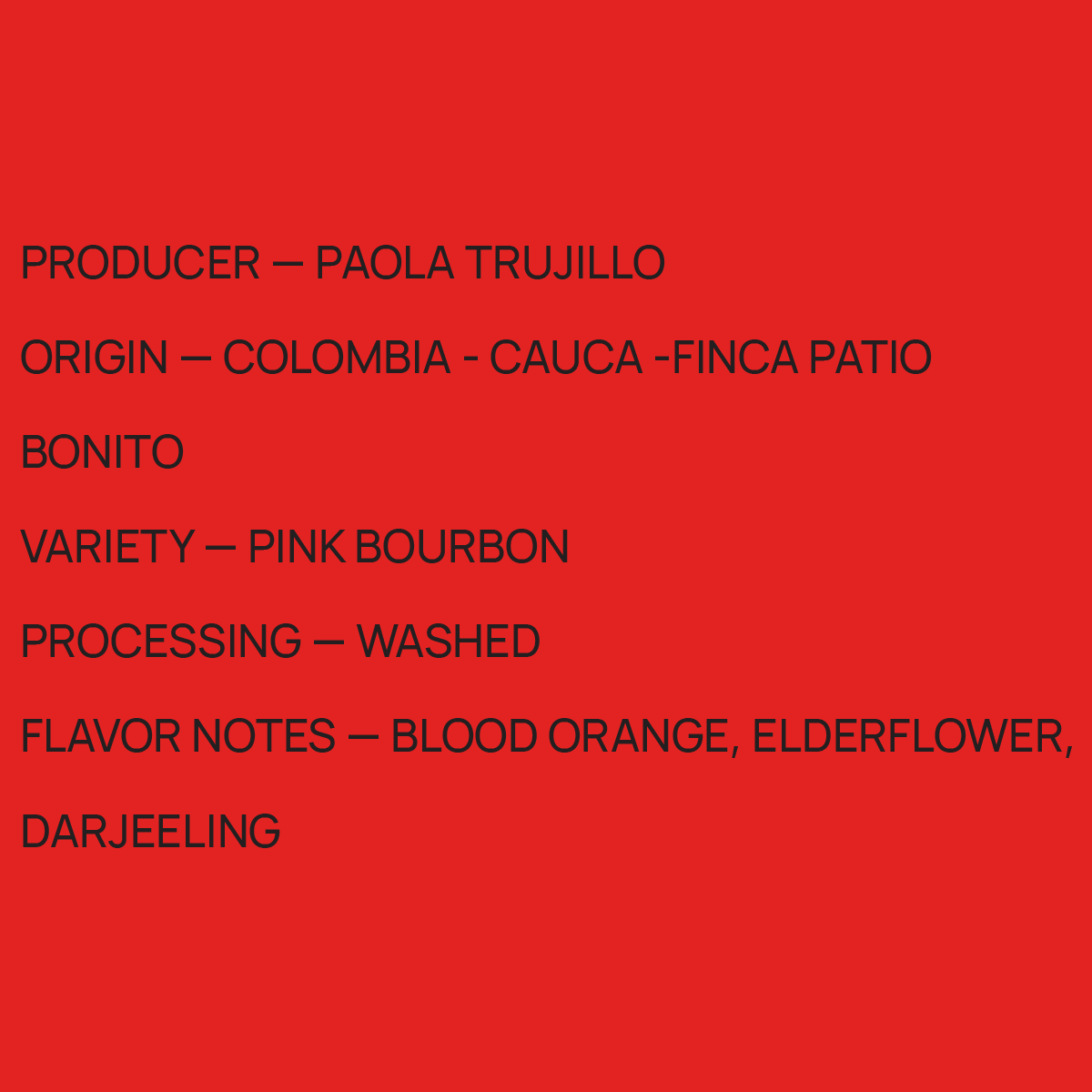 Colombia Paola Trujillo - Pink Bourbon