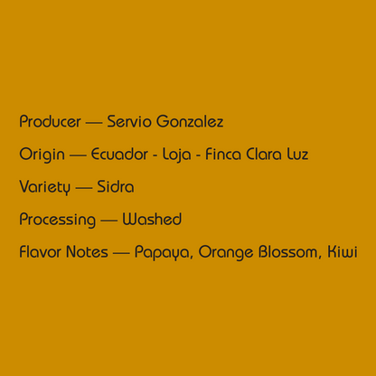 Ecuador Servio Gonzalez - Sidra