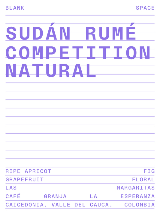 (Pre-Sale) CGLE - Sudán Rumé Competition Natural. Ships 7/24
